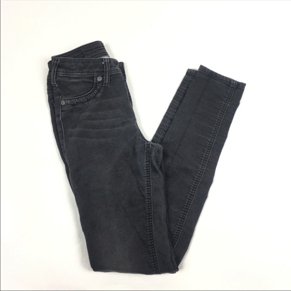 Silver Joga High Waist Super Skinny Jeans Black